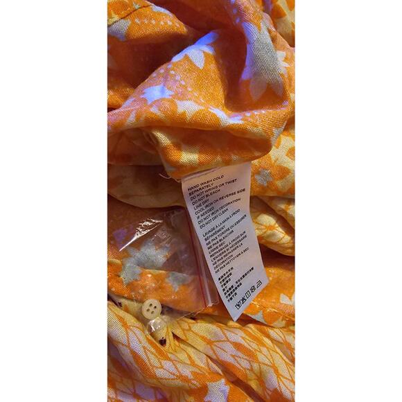 New Free People Rare Feelings Tiered Maxi Dress $148 X-SMALL Orange Boho Floral - Picture 6 of 9